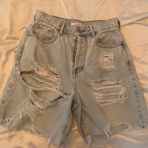 Pacsun ripped jean shorts